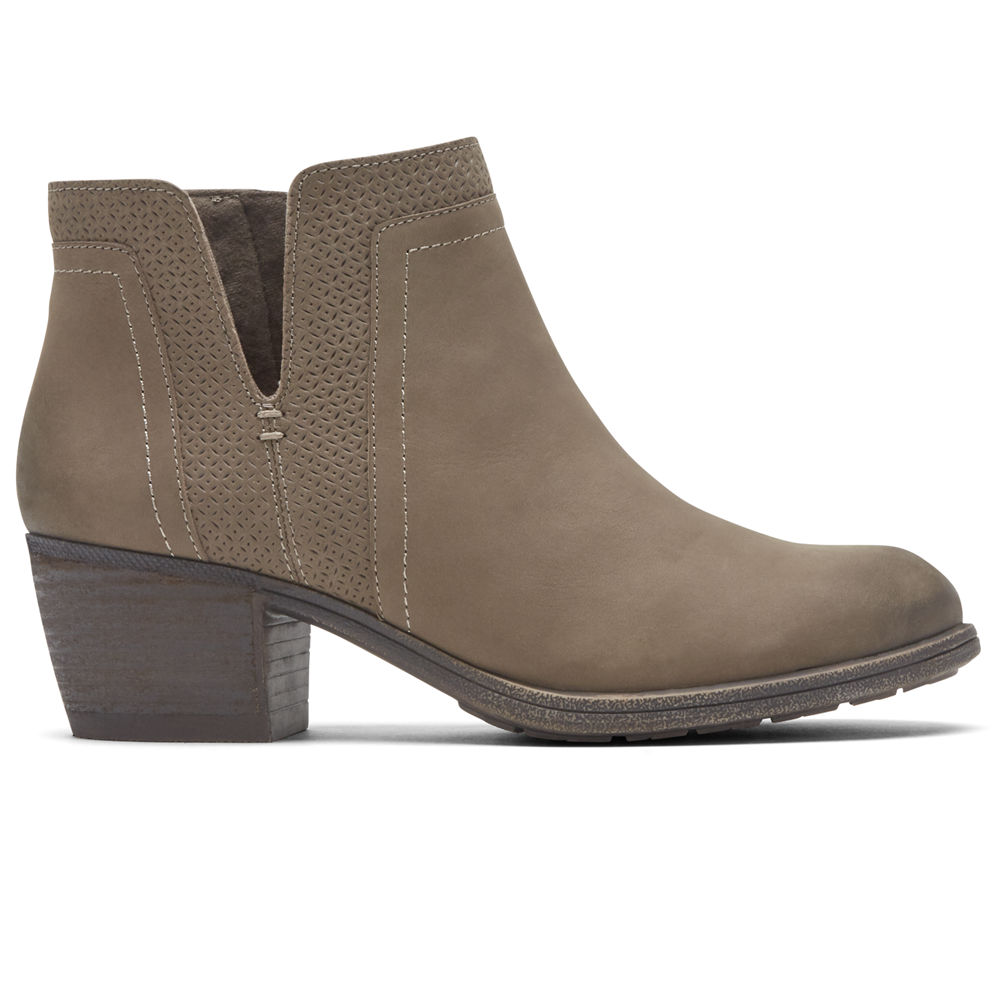 Booties Rockport Mulher Cinzentas - Cobb Hill Anika V-Cut - 17538UAEK